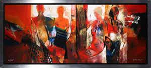 Peter Meijer - Zeefdruk op board, Zucht naar het westen - Ingelijst (Groot) verkocht voor € 70!