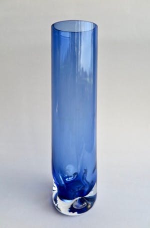 Elme Glasbruk - Zweedse Vaas - Kristal - Koningsblauw transparant - bijzonder design kopen? Bied vanaf 1!