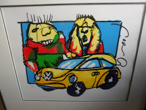 Herman Brood - Litho. Titel, VW Beetle kopen? Bied vanaf 325!