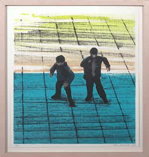 Koen Vermeule - Zeefdruk, Zonder titel - Ingelijst verkocht voor € 60!