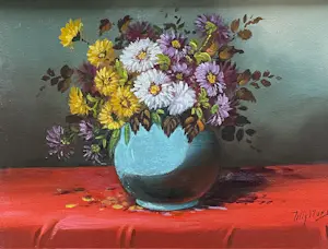 Tilly Moes - Bloem Stilleven - Schilderij kopen? Bied vanaf 75!