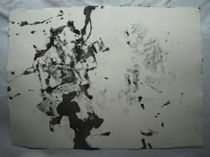 Anton Heyboer - Acrylverf , Abstracte voorstelling Kotter IJmuiden YM348 – 79 x 107 cm. kopen? Bied vanaf 150!