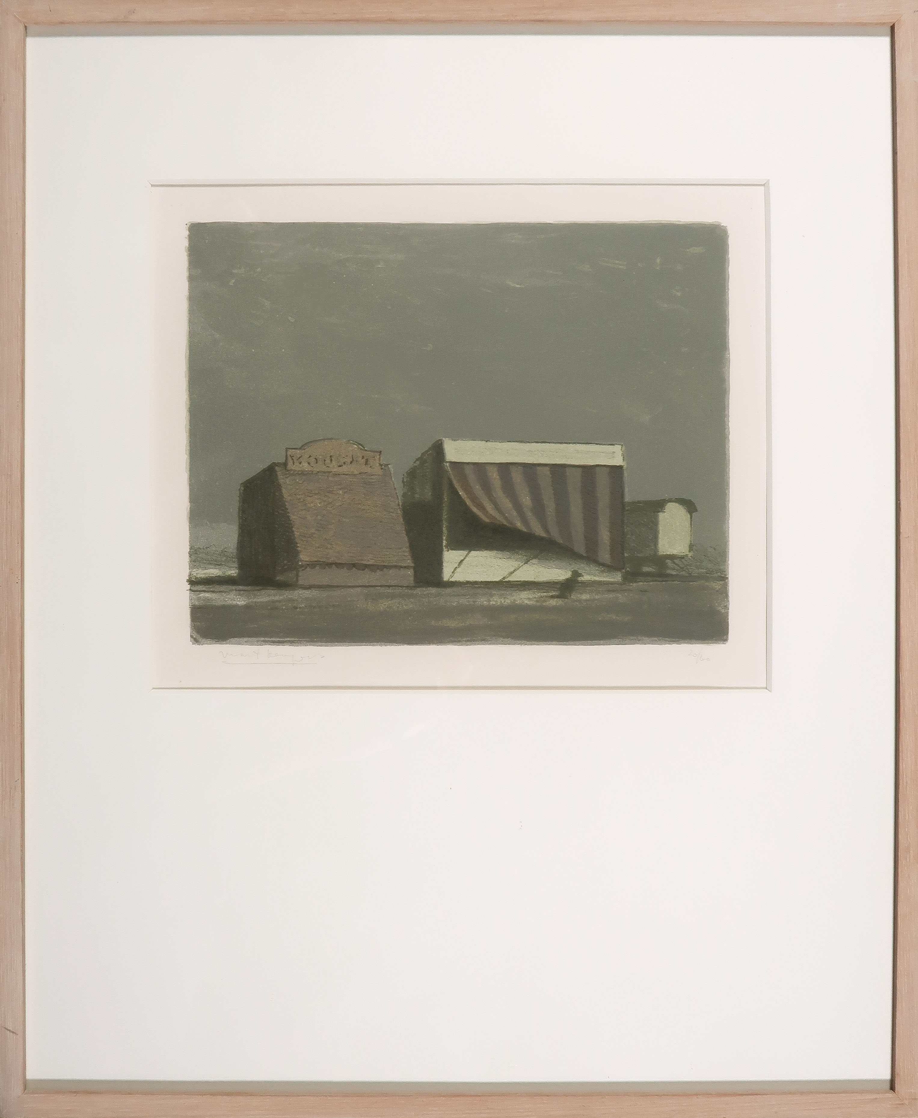 Mart Kempers - Litho, Nougat - Ingelijst verkocht voor € 35!