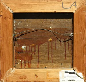 Dagmar Lampe - Gemengde techniek op paneel, Foetus kopen? Bied vanaf 1!