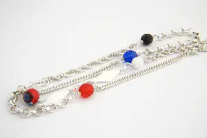 155 -  Vrijwel nieuw Surinaams 1e  gehalte Zilveren Alla Kondre hals sieraad kopen? Bied vanaf 25!