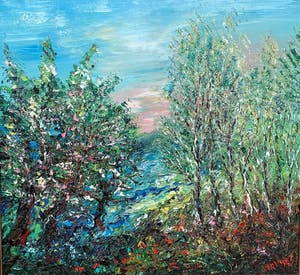 Jan Makkes - Landschap met bomen kopen? Bied vanaf 50!