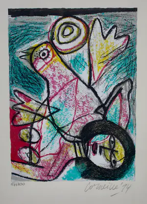 Corneille - Vrouw met vogel kopen? Bied vanaf 195!