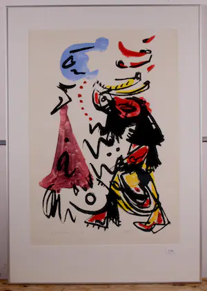 Theo Wolvecamp - Ingelijste zeefdruk: Figuren - 1988 kopen? Bied vanaf 275!