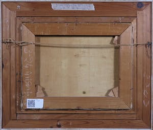 Niet of onleesbaar gesigneerd - Olieverf op doek, Kraamkamer met wieg kopen? Bied vanaf 1!