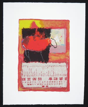 Anna Verrijt - Portfolio met 5 zeefdrukken in bijbehorende map, Scraps I t/m V kopen? Bied vanaf 1!