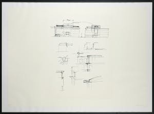 Carel Weeber - Zeefdruk uit de serie Bibliothèque d’architecte - Ingelijst kopen? Bied vanaf 1!