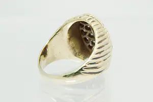 70 - Vintage 14krt geel-gouden pavé ring met 24 briljant gesl. (1.20ct) diamant kopen? Bied vanaf 470!