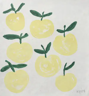 Klaas Gubbels - litho op handgeschept papier ‘Appels’ - 2007 kopen? Bied vanaf 145!