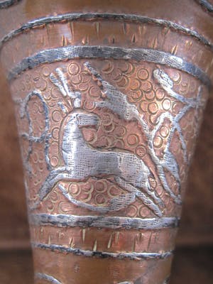 Brons (Onbekend) - Perzische met zilver ingelegde kom. kopen? Bied vanaf 35!