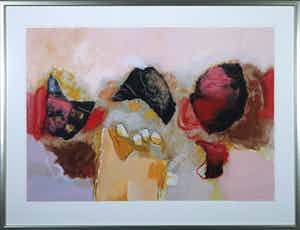 Henk van Vessem - Zeefdruk, Zonder titel - Ingelijst (Groot) verkocht voor € 70!