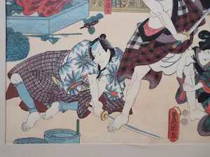 Toyokuni Utagawa II - Zwaardgevecht kopen? Bied vanaf 1!