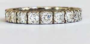 14 karaats witgouden alliance ring met diamanten ca. 2,00 crt verkocht voor € 1700!