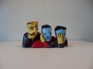 Herman Brood - Sculptuur van Kunsthars HOREN ZIEN en ZWIJGEN--MET CERTIFICAAT!! kopen? Bied vanaf 100!