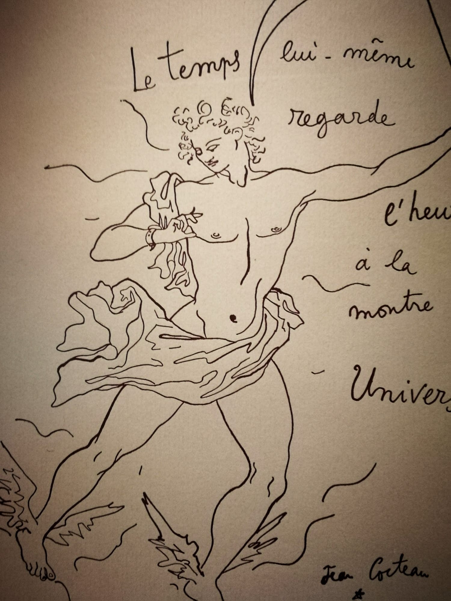 Jean Cocteau - Figuur. Reclametekening. verkocht voor € 1!