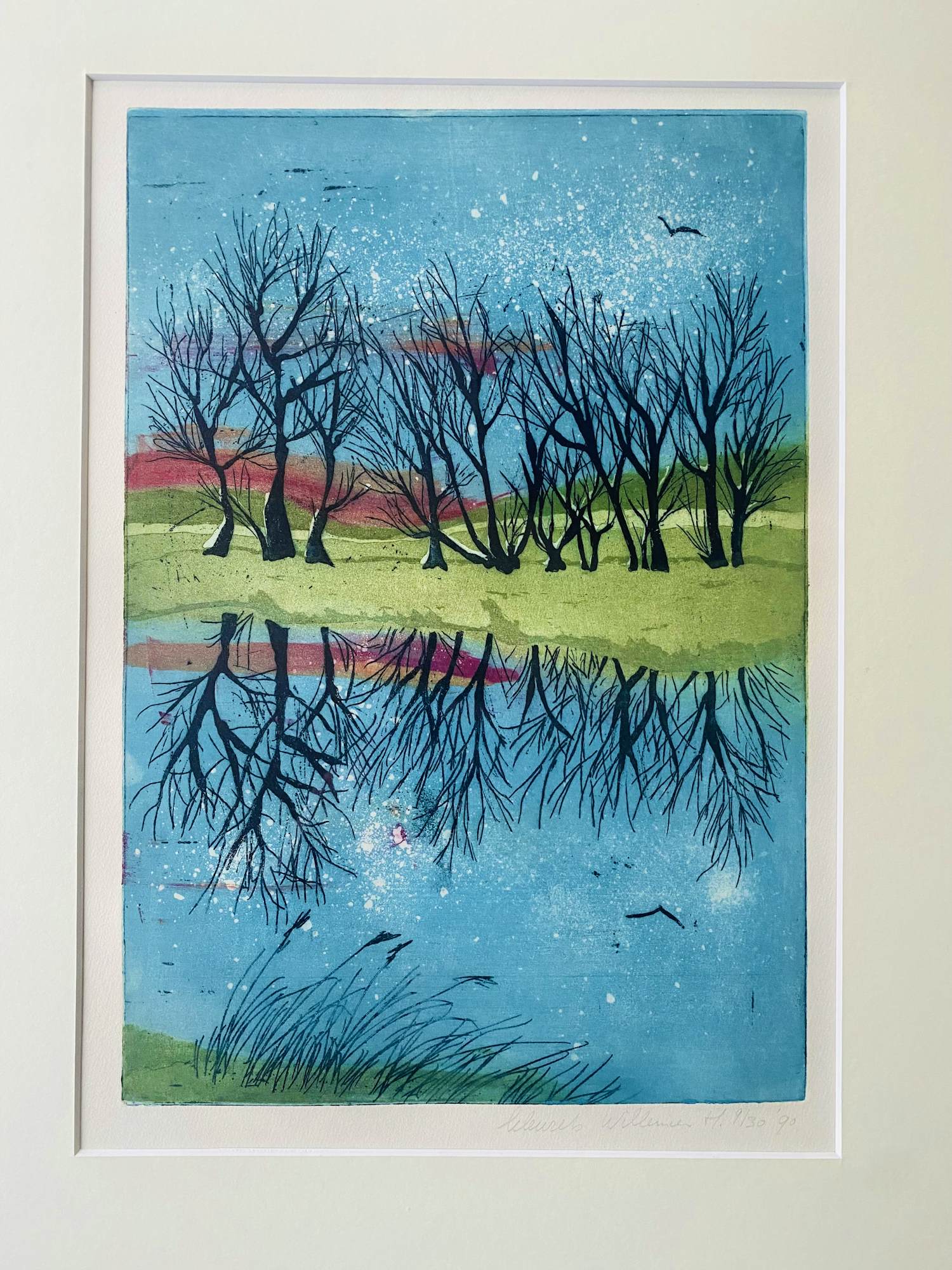 Willemien Holterman - kleurets Winterlandschap kopen? Bied vanaf 50!