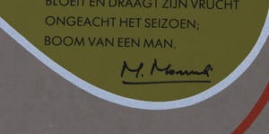 Cesar Domela - en Maarten Mourik - Lot van twee zeefdrukken met een gedicht kopen? Bied vanaf 1!