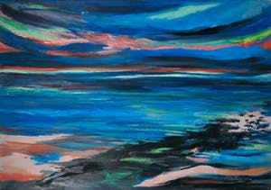 Bitia Rosendor - Acryl op doek, Coucher de Soleil (Groot) kopen? Bied vanaf 1!