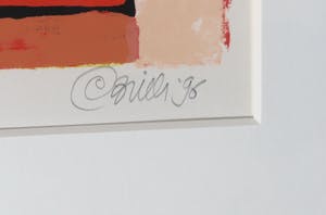 Clemens Briels - Zeefdruk, Woman with leaf from the umbrella tree on head - Ingelijst kopen? Bied vanaf 80!