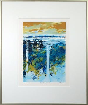 Mattie Schilders - Zeefdruk, Romantisch Landschap - Ingelijst kopen? Bied vanaf 35!