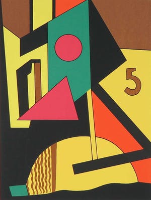 Lajos Kassak - Zeefdruk, Constructivistische voorstelling kopen? Bied vanaf 100!