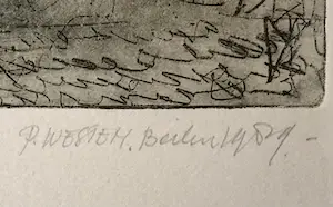 Peter Westen - 6 symbolen in één - collage met etsen kopen? Bied vanaf 50!