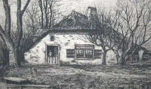 Elias Stark - aan de Linge - ets 1889 kopen? Bied vanaf 25!