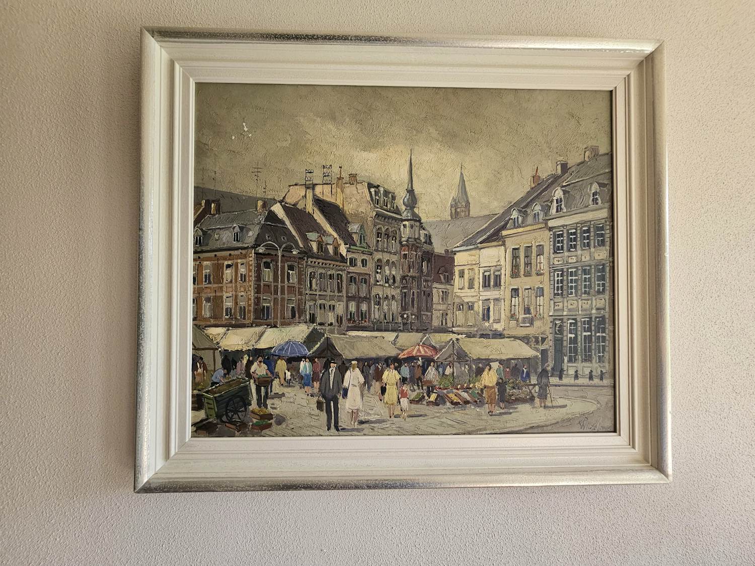 Pie Wilhelmus - De markt van Maastircht met zicht op de Grote Gracht verkocht voor € 150!