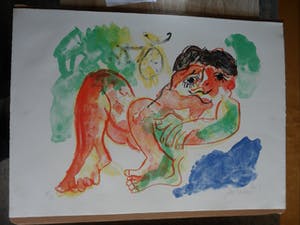 Jan Sierhuis - Litho, titel, "Bermtoerisme". kopen? Bied vanaf 50!