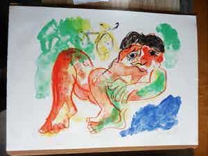 Jan Sierhuis - Litho, titel, "Bermtoerisme". verkocht voor € 50!