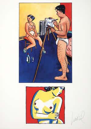 Jacques de Loustal - Offset, Kunstenaar aan het werk verkocht voor € 35!