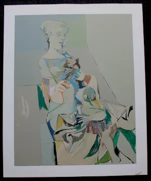 Lino Dinetto - Litho: Donna con colomba e bambino(vrouw met kind) kaufen? Bieten Sie von 45!