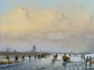 L. van Vugt - IJspret in de polder. kopen? Bied vanaf 200!