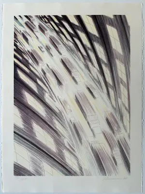 Jeroen Henneman - Handgesigneerde kleurenlitho | 'Verkeer in de stad' | 1988 kopen? Bied vanaf 200!