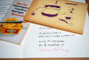 Simon Vinkenoog - 3x: Gesign. gedicht, opl. 200 +"Atonaal" 1952 (ill. K.Appel/Corneille) +H.Claus verkocht voor € 65!