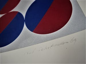 Rob Schotman - Fraai jaren 60 PoP Art Litho - variaties op een cirkel - gesigneerd oplage 50 ex kopen? Bied vanaf 28!