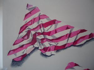 Loes Huis in 't Veld - Hand gesigneerde zeefdruk ' Gescheurd papier ros ' kopen? Bied vanaf 35!