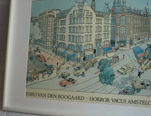 Theo van den Boogaard - Ingelijste prent, Horror Vacuï Amstelodamensis, Sjef van Oekel – 1985 kopen? Bied vanaf 1!