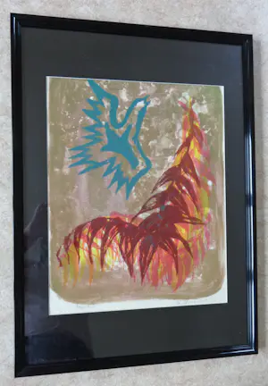 Jan Bezemer - FIGURATIE / KLEURLITHO / 49x39cm / KADER / SIG kopen? Bied vanaf 10!