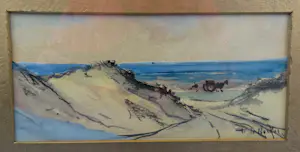 Frans de Nocker - Strandgezicht met paard en wagen kopen? Bied vanaf 50!