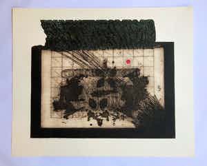 Peter Oosterbos - v/d bruine landkaart - oplage 6/25 - handgesigneerd - 1977 verkocht voor € 42!