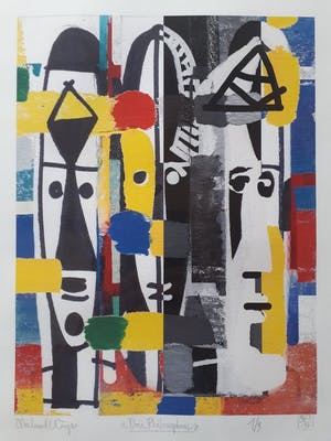 Michael Wyss - Twee kleurrijke en exclusieve zeefdrukken + oevreboek kopen? Bied vanaf 1!