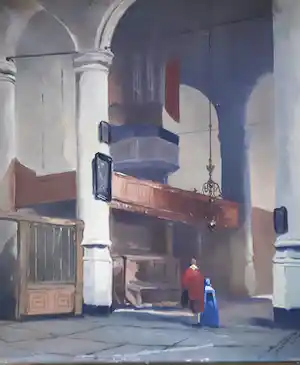 Piet Admiraal - Kerkgezicht verkocht voor € 50!