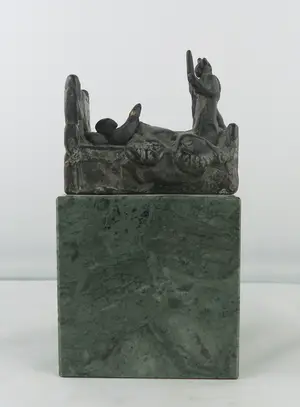 Dick Aerts - Brons op marmeren voet, Reinaert de Vos kopen? Bied vanaf 100!