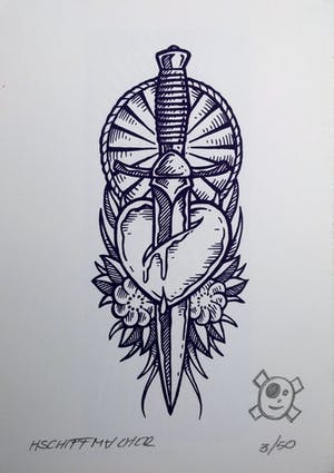 Henk Schiffmacher - Love - zeefdruk - oplage 3/50 kopen? Bied vanaf 50!