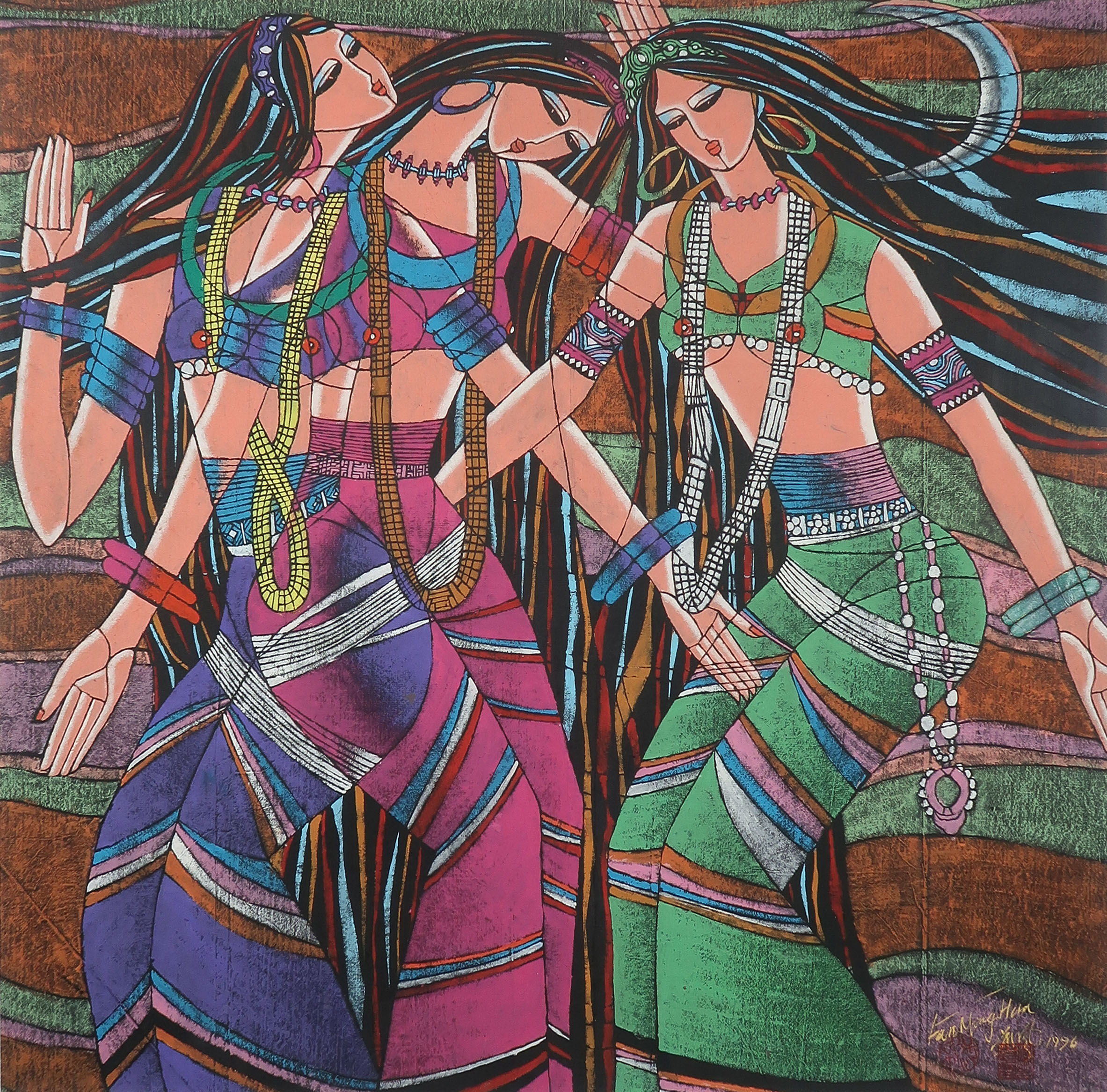 Fan Ming Hua - Gouache op papier, Spirit of Yunnan II - Ingelijst (Groot) kopen? Bied vanaf 100!
